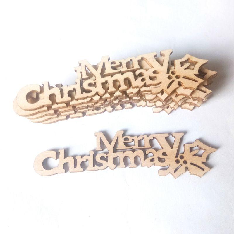 Christmas Supplies Wooden Crafts Letter Christmas Tree Decorations Hanging Ornaments