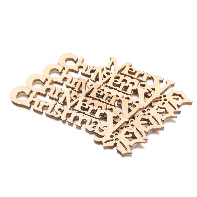 Christmas Supplies Wooden Crafts Letter Christmas Tree Decorations Hanging Ornaments