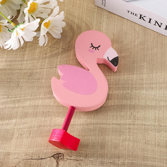 wooden flamingo ornaments large and small home wooden desktop ornaments wine cabinet decoration