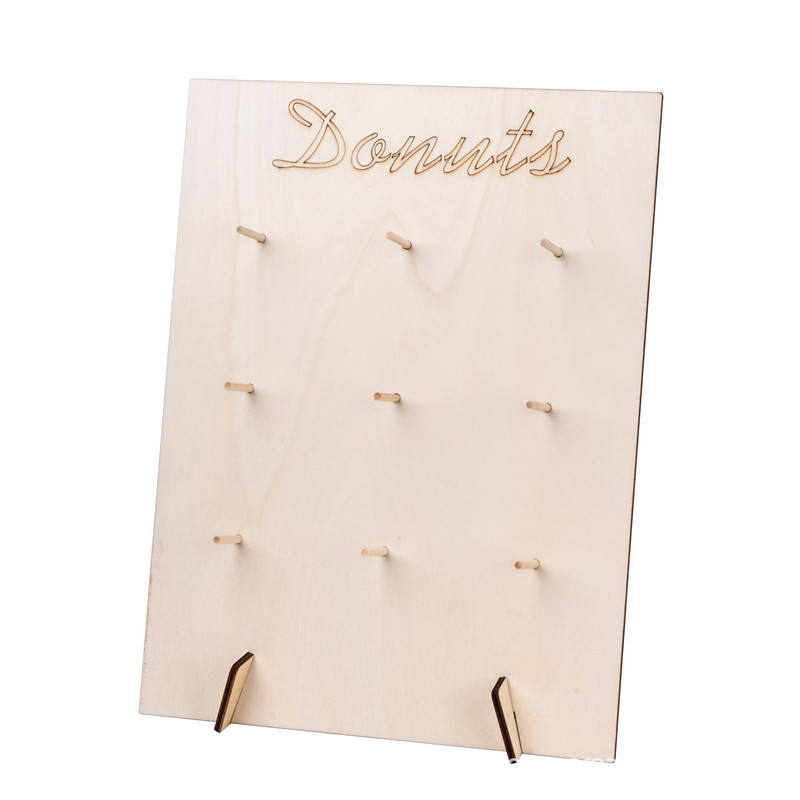 Diy Wedding Decoration Rustic Table Wooden Donut Wall Stand Donut Party Decoration