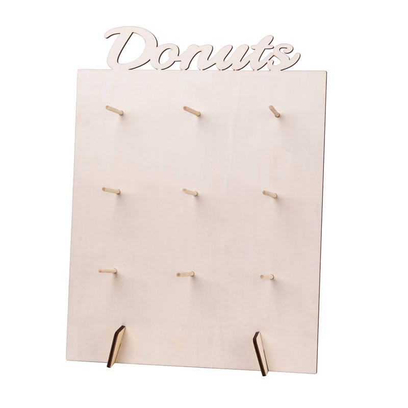 Diy Wedding Decoration Rustic Table Wooden Donut Wall Stand Donut Party Decoration