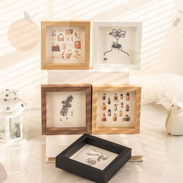 A4 Handmade Frame Photo Square Digital Wood-Based Panel Material Photo Frames Wall Hanging