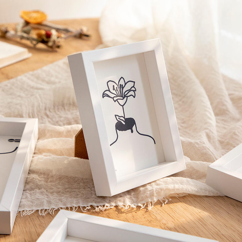 A4 Handmade Frame Photo Square Digital Wood-Based Panel Material Photo Frames Wall Hanging