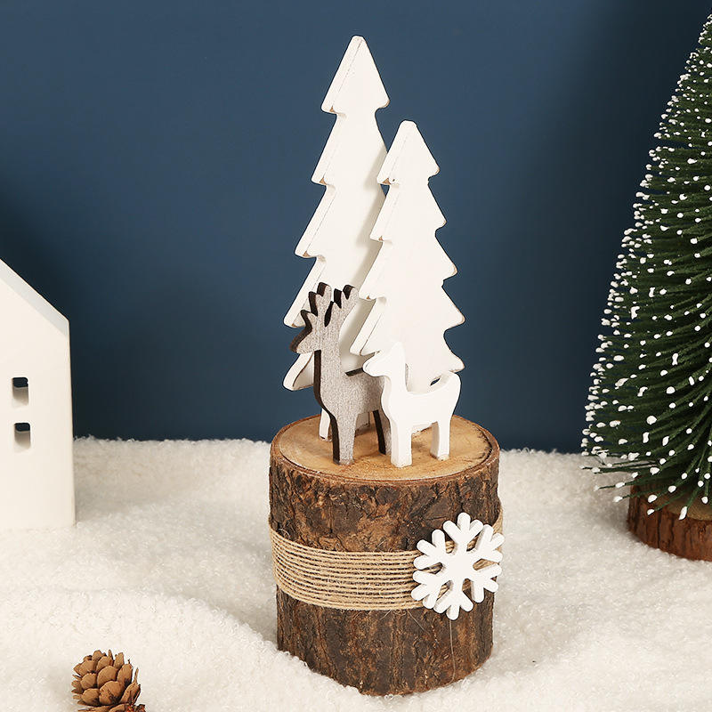 Mini Christmas Trees DIY Crafts Christmas Village Accessories Small Pine Tree desktop decor