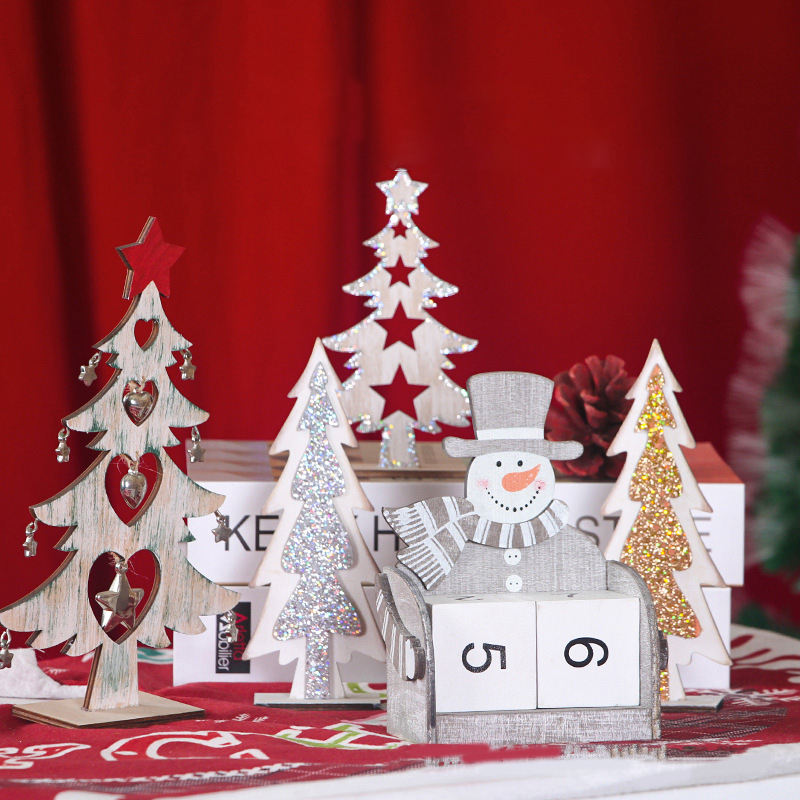 Wooden Christmas Countdown Decoration Desktop Advent Calendar