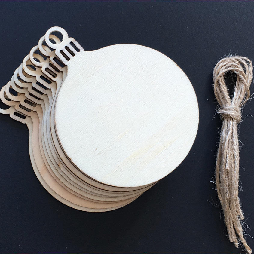 Christmas Wood DIY Hangings Ornaments Slices Decor For Party Christmas Tree Decor