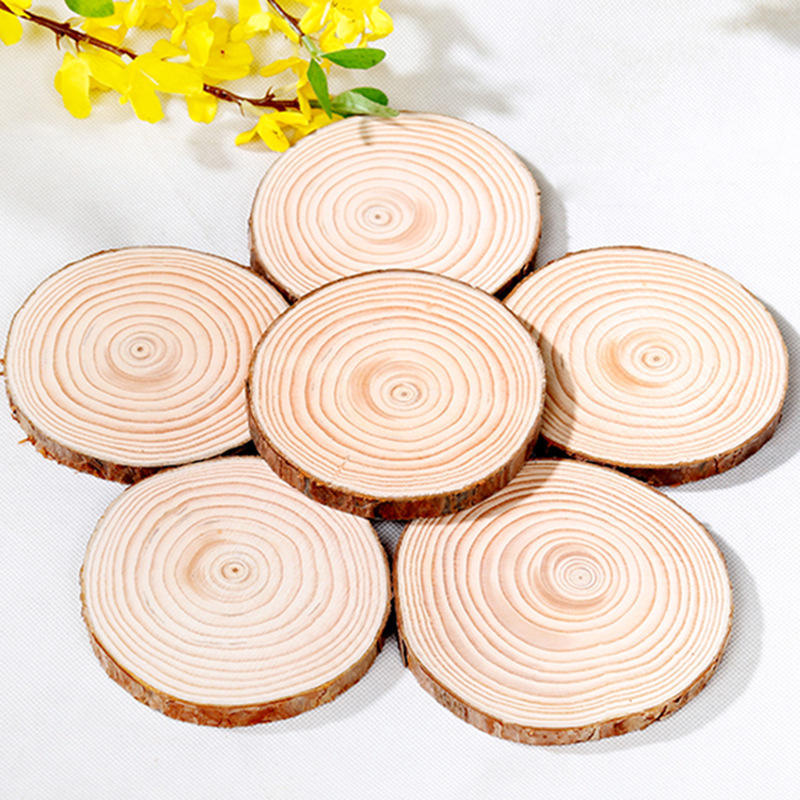 size round pine wood chips Christmas wood chips pendant decorative wood chips