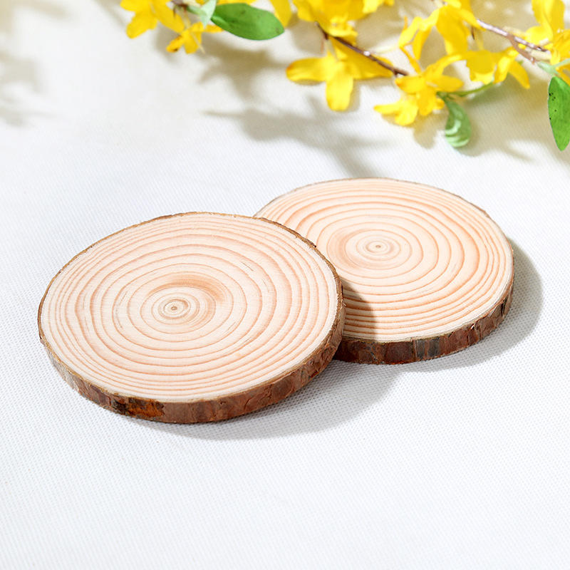 size round pine wood chips Christmas wood chips pendant decorative wood chips