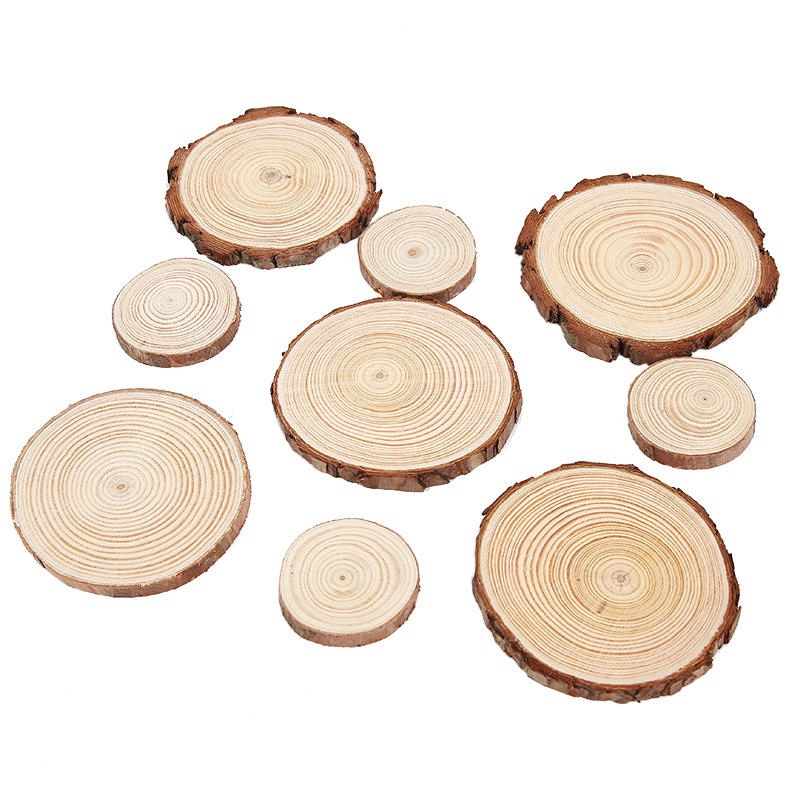 size round pine wood chips Christmas wood chips pendant decorative wood chips