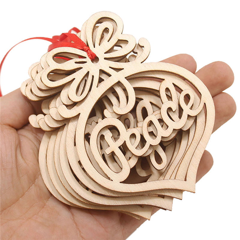 2020 Wooden Hollow Carving Pendant Home Decoration Christmas Decoration Pendant