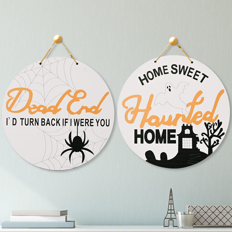 Halloween Wooden Wall Sign Plaques Decoration