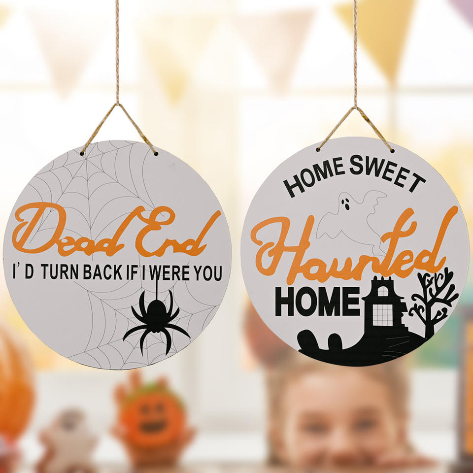 Halloween Wooden Wall Sign Plaques Decoration