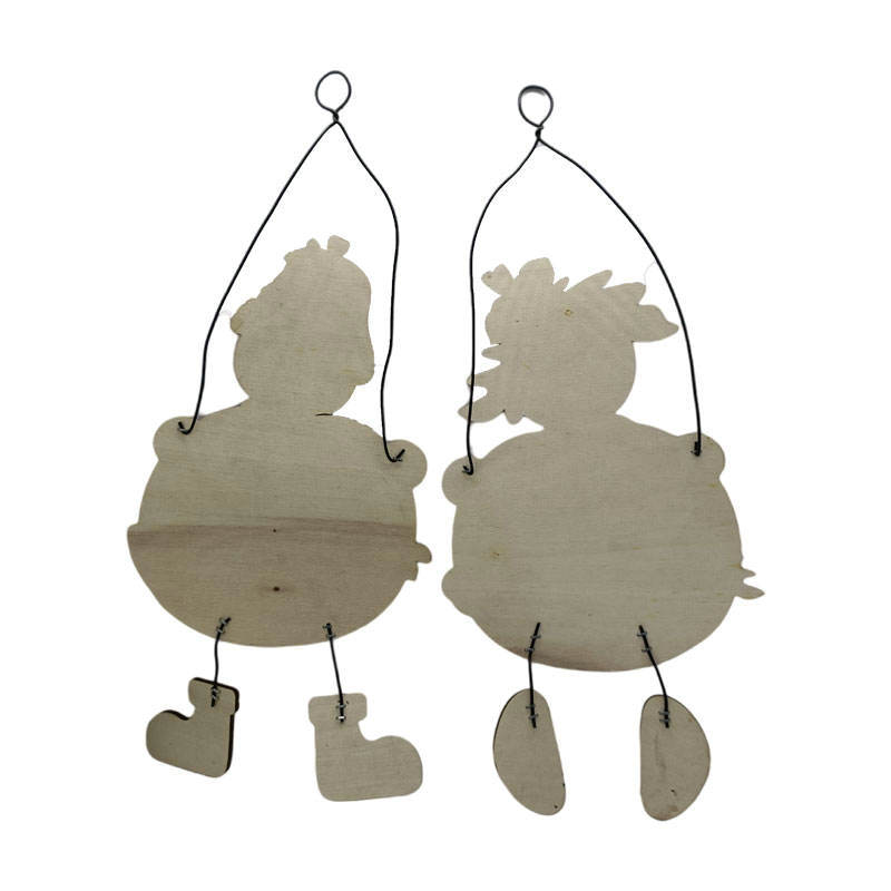 Indoor Angel Hanging Wood Signs Message Board Blackboard Halloween Harvest Festival Wood Decoration