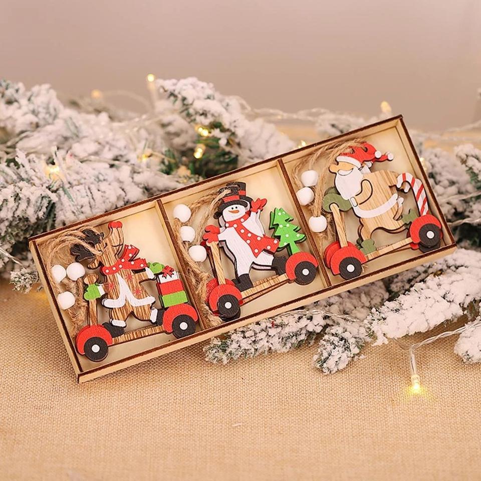 Wooden Snowman Decoration Ornaments Products Wood Christmas Tree Christmas Decorations