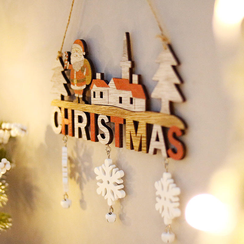 Handmade Home Restaurant Bulk Christmas Tree Decoration Ornaments Wooden Christmas Craft