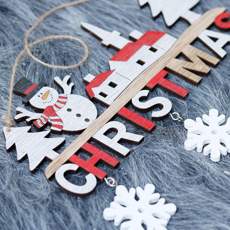 Handmade Home Restaurant Bulk Christmas Tree Decoration Ornaments Wooden Christmas Craft