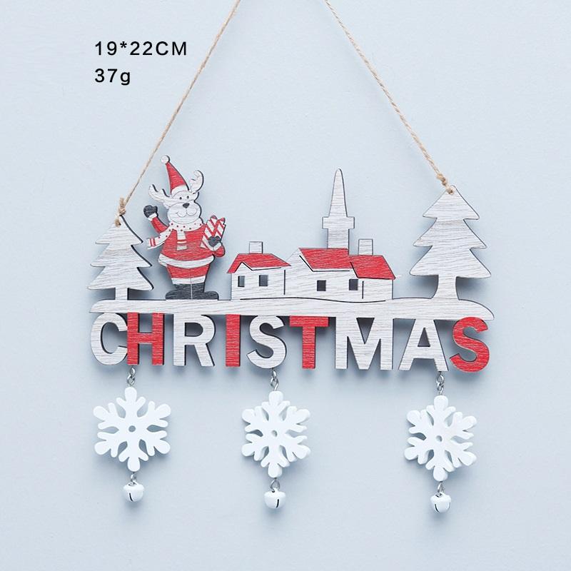 Handmade Home Restaurant Bulk Christmas Tree Decoration Ornaments Wooden Christmas Craft