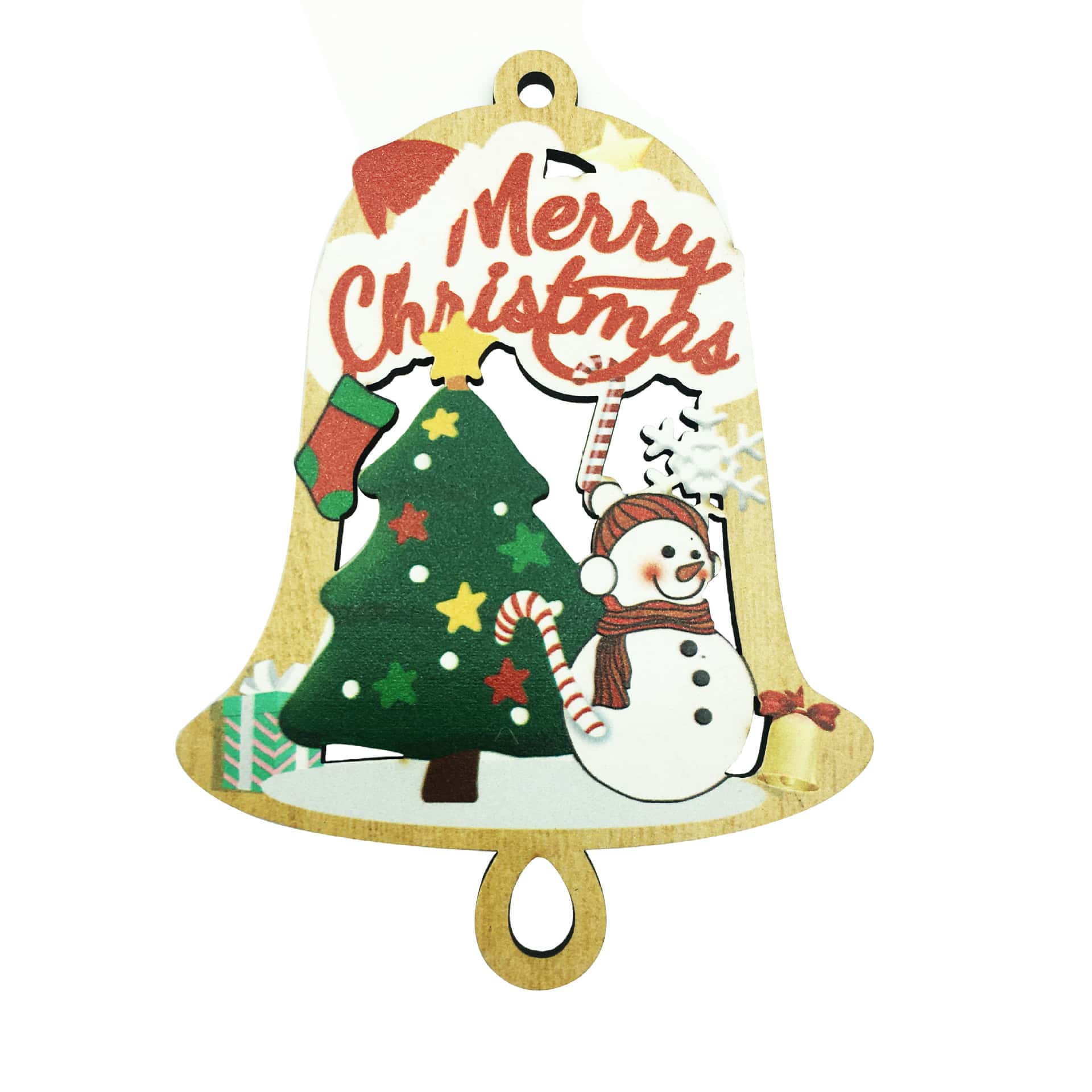 Christmas Tree Pendant Crafts Wooden Painted Diy Christmas Tree Decoration Ornaments