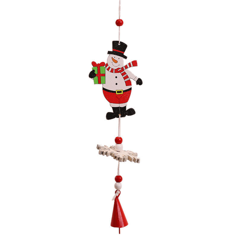 Tassel Wooden Bell Pendant Decorative Wind Chimes Modern Wooden Christmas Tree Decoration