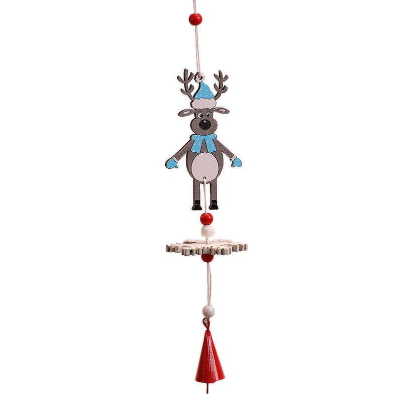 Tassel Wooden Bell Pendant Decorative Wind Chimes Modern Wooden Christmas Tree Decoration