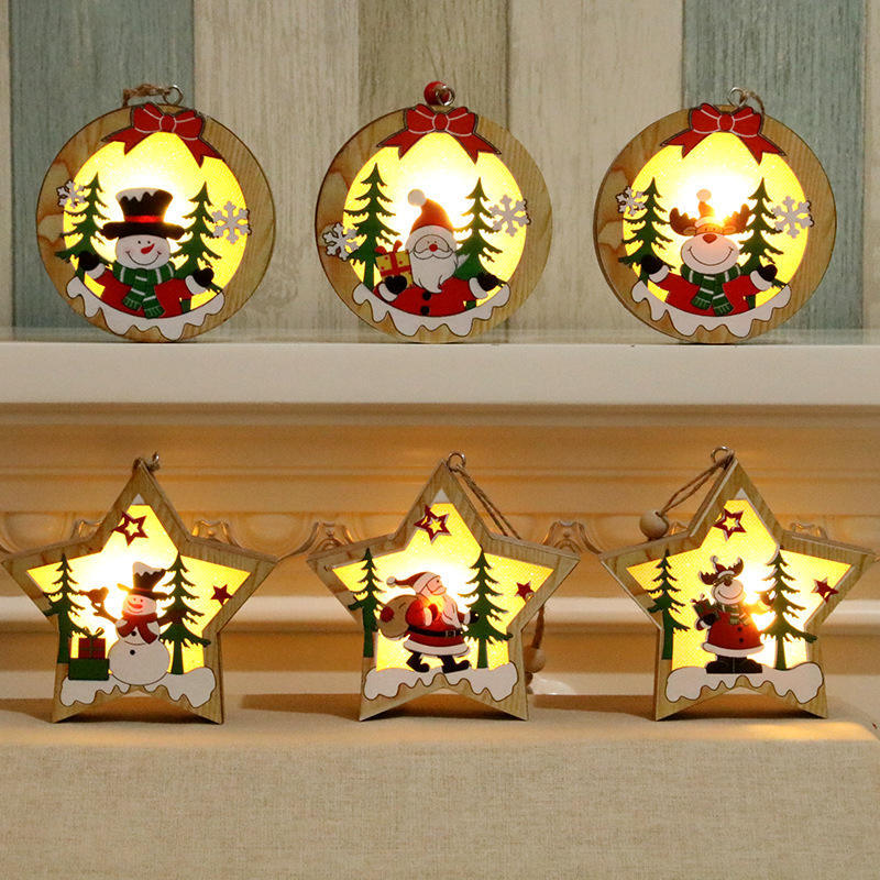 Wooden Decoration Craft Christmas Lights