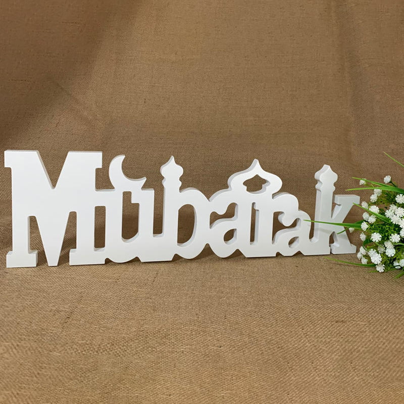 Wooden letter eid mubarak mubarak decoration ramadan characters